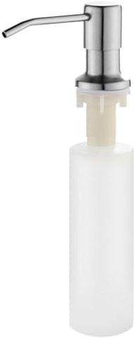 Renopfect Dispenser di sapone per lavello, ricaricabile per lavastoviglie e lavabo - Tubo di prolunga in acciaio inox e pompa in schiuma per bagno WC