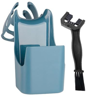 Zasdvn Bike Chain Scrubber Tool, Motorcycle Chain Oil Storage Tool Box, Chains Oil Anti-Spray Tools, Cleaner Brush Chains Cleaning Agent Anti-Spray Tools