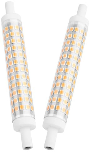 AIMEOKO R7S LED 118mm Nicht-dimmbar 10W 1200 Lumens 80 Watt Halogenstäbe Ersatz für Landschaft, Arbeit, Sicherheit, Bodenlampen, 2 Stück (Nicht-dimmbar 10W 3000K Warmweiß)