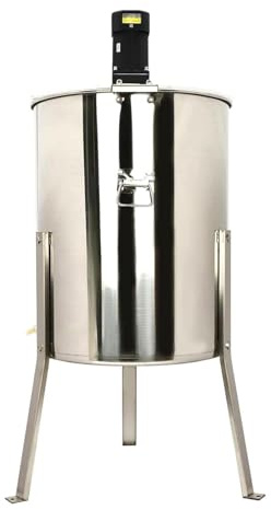 QYDZSHOP Extracteur De Miel, Centrifugeuse Électrique en Acier Inoxydable pour 3 Cadres, Bec Verseur pour Miel, Centrifugeuse Apicole avec Couvercle pour L'apiculture Et L'extraction du Miel,140W