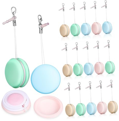 FIXOSHEE 18 pcs Nettoyeurs Écran Macaron Multifonctions Lingettes Décoratives pour Téléphone Portable Nettoyant Poussière et Traces Accessoires Pendants pour Smartphones et Tablettes Usage