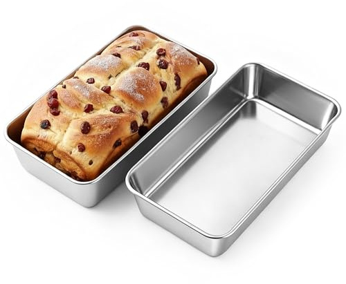 Grande teglia per pane in acciaio inox da 1,4 kg, per cuocere pane tostato, pagnotta, lasagne e torte, in acciaio inossidabile 304, sano, non tossico e robusto, lavabile in forno e lavastoviglie, 31,5