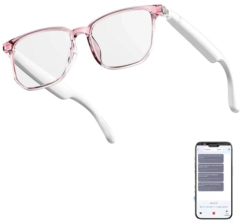 Lunettes Intelligentes IA de Traduction en Temps Réel avec Verres Photochromiques, Bluetooth 5.4 Audio, Micro ENC, Protection UV – Smart Glasses pour Voyage, Travail et Usage Quotidien HY-C8Pro