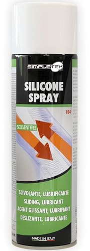 SIMPLETEK - Silicone Spray Sec 100% Silicone Sans Solvant 500 ml | Lubrifiant Détachant Anti-statique Diélectrique Hydrofuge (1 pièce)