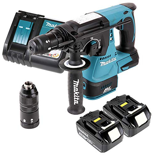 Makita DHR243 18V Brushless SDS+ Hammer Drill with 2 x 3Ah Batteries & Charger