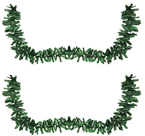 Mojawo 540cm (2 x 270cm) Künstliche Weihnachtsgirlande Tannengirlande Girlande Innen + Aussen Weihnachtsdekoration Weihnachtsschmuck Fensterdekoration