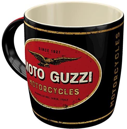 Nostalgic-Art Retro Coffee Mug 330ml Moto Guzzi - Logo Motorcycles - Gift Idea for Bikers Original Licensed Product (OLP) Ceramic Mug for Coffee Vintage Design