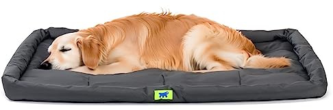 Ferplast Cuccia Cane Cuscino Cane Cane Taglia Grande Tessuto Antigraffio Lettino Cane Lavabile in Lavatrice a 30° Materassino Cane Impermeabile 107 x 66 x 5 cm.Nero