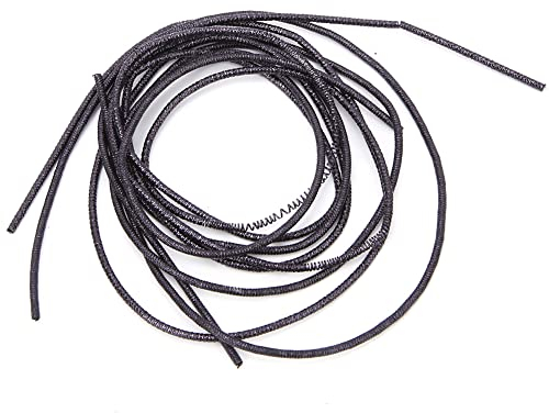 Französischer Metalldraht 2m Lang 1,5mm Durchmesser Glatt French Bullion Spiral Kupferdraht Handstickerei Feiner Französischer Draht für Stickerei Perlen, Kleidung Dekoration, Schwarz