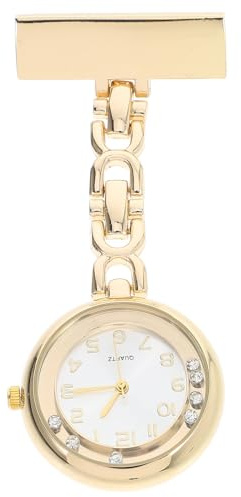 UKCOCO Mode Taschenuhr Strass Quarz Krankenschwester Anstecknadel Taschenuhr Clip- on Frauen Krankenschwester Fob Uhr