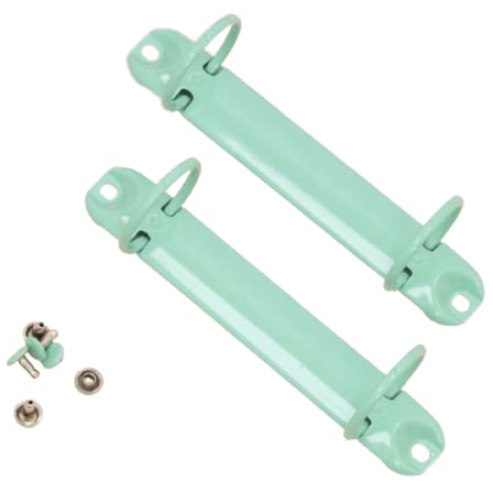 Craftelier - Set mit 2 Ringmechanik für Hüllen 15 x 20 cm + 8 Bänder oder Bindungen für Terminplaner, Mini-Albums, Notizbücher, Scrapbooking-Planner Größe 12,2 cm · Ringe 3,17 cm türkis