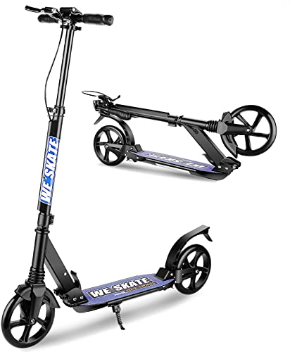 Hikole Roller mit 2 Rädern für Kinder ab 8 Jahren, Faltbarer Pendler-Kick-Scooter mit 220 mm großen Rädern und verstellbarem Lenker für Jugendliche und Erwachsene, leicht, hält bis zu 100 kg Stand