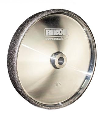 Rikon PRO Series 82-5180R CBN Grinding Wheel 180 Grit 8 inch Wheel 1-1/2 inch wide with Radius to Sharpen High Speed Steel Cutting Tools for your Woodworking Lathe