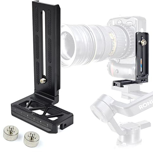 EaxanPic Aluminium-L-Halterung, vertikale Schnellwechselplatte für DJI Ronin SC Gimbal Stabilisator, Stativ, Einbeinstativ und Kamera