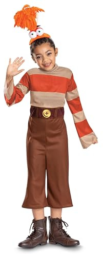 Disguise Inside Out Anxiety Costume for Kids, Official Inside Out Halloween Costume and Headpiece, Child Size (7-8)