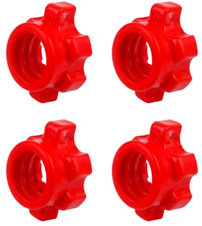 Kisangel 4Pcs Dumbbell Screw Spinlock Collars - Fixed Nut Barbell Collars Dumbbell Screw Clamps for Fitness Equipment Weight
