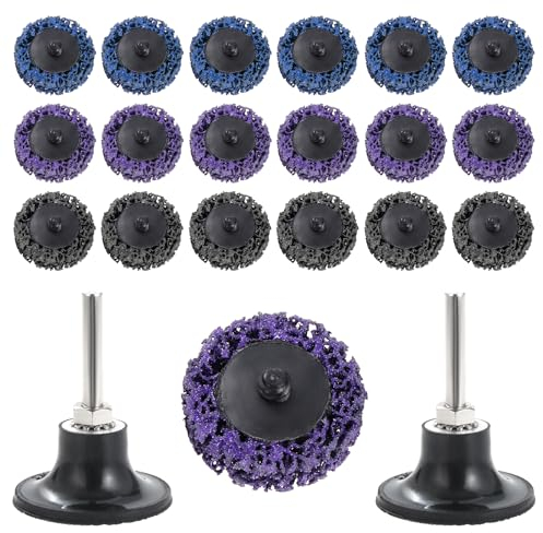 Coolty 18 Piezas Discos de Limpieza 50mm CSD Disco de Lijado para Lijadora Angular para Eliminación de Soldadura Elimina Pintura óxido