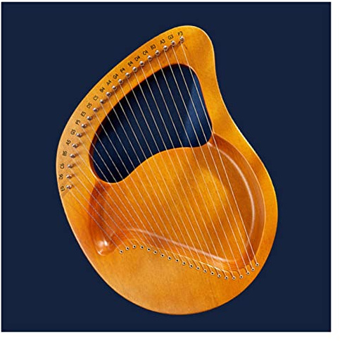 21 24 Saiten Lyra Harp Instrument Transparent Lyra Harp Musikinstrument mit Stimmgerät Hammer Lyre ?Harfe für Anfänger