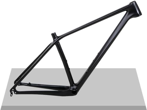 HIMALO Carbon MTB-Rahmen 27.5er 29er Hardtail Mountainbike-Rahmen 15''/17''/19'' XC AM Scheibenbremse Rahmen QR 135mm Interne Verlegung (Color : Matte Black, Size : 27.5 * 19'')