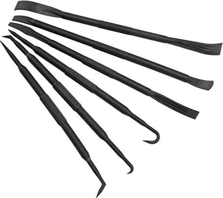 6-teiliges Brecheisen-Set Hebelset 19,37 cm ABS Kunststoff | Demontagewerkzeug, Doppelseitiges Design für verschiedene Spitzenoptionen, Von Aufkleberentfernung bis Abbrucharbeiten