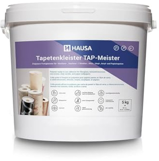 Hausa Fertigkleister TAP-Meister 5kg Kleber für Tapeten aller Art: Glasfaser-, Raufaser-, Struktur-, Vlies-, Vinyltapeten, hohe Anfangsklebkraft extra stark feuchtigkeitsbeständig Tapetenkleister