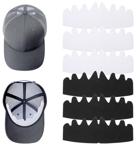 YUXIANLB Baseball Caps Inserts Shapers, Flexible Washable Reusable Hat Liner Cap Fitter Inserts