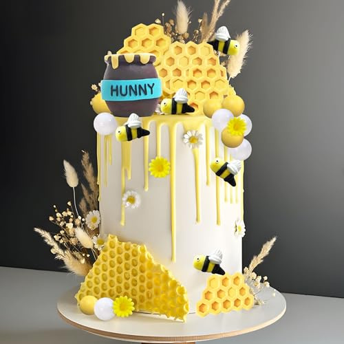 Décoration de gâteau bourdon en forme d'abeille - Décoration de gâteau amusante pour une fête prénatale