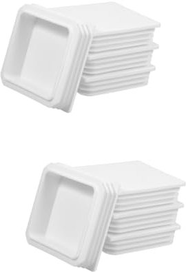 DOITOOL Sets Guardrail Post Cover Fence Post Caps White Plastic Cap Decorative Fence Topper Pcs