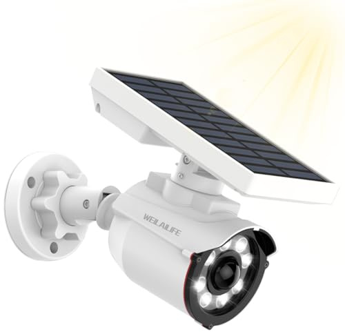 Solar Motion Sensor Simulated Cameras Outdoor Wireless Security Floodlight