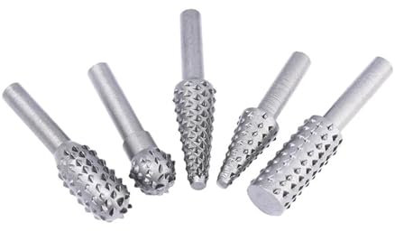 HDUNGM Cabezal de Pulido eléctrico de vástago Redondo de Acero, Lima rotativa, Broca for Tallado de Madera, escofina Pulida for Manualidades, Herramientas manuales for Trabajar la Madera
