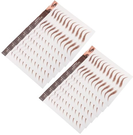 HAPINARY 12blätter Augenbrauenaufkleber Simulation Augenbrauen Sticker Wasserfest Augenbrauen Make-up Transfer Aufkleber