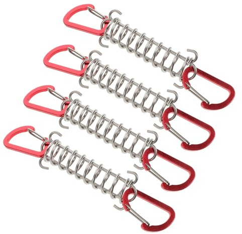 Toddmomy Convenient Rope Buckle Tension Springs with Hooks Heavy Duty Spring Buckle for Camping Tent Awnings Canopy Shock Absorbing Design for Secure Connections