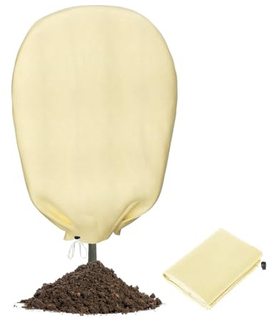 PATWING Pflanzenschutz Winter, Winterschutz für Kübelpflanzen, 80g/m² Frostschutz Pflanzen mit Reißverschluss Zugband, Reißfest Wiederverwendbar für Kübelpflanzen, Olivenbaum, Palmen (250x360cm, 1PC)