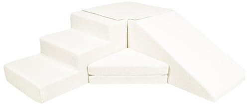 4 Großbausteine Schaumstoffbausteine Spielbausteine Bauklötze Rutsche-Set Bouclé (Farbe: cremefarben)