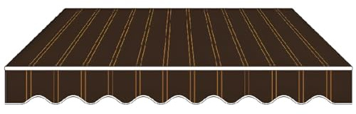 Generico Tessuto a Righe di Ricambio per Tende da Sole Retrattile da Patio, tendone Parasole con Balze, Impermeabile, Protezione Solare, per Balcone, Finestra, Veranda(250x200cm/8x6.5ft)