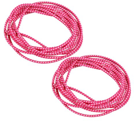 Toddmomy Juguete De Cuerda para Saltar Elástica para Niños y Niñas, Tamaño Mediano, Color Rosa y Blanco, Clásico y Divertido, Adecuado para Juegos Al Aire Libre y Actividad Física, 2 Piezas