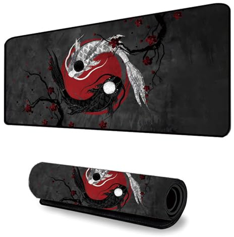 HFDTGD Alfombrilla Personalizada con Foto o Arte Geometrico Abstracto Alfombrilla Teclado y Raton Extendida Base Caucho Antideslizante Accesorios Gaming PC Portatil 800x300mm