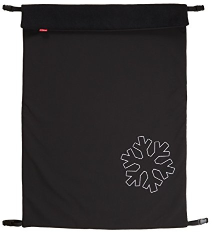 ByBoom - Softshell Decke 70x100 cm Thermo Aktiv; Funktions-/Universal-/Outdoor-Babydecke für Kinderwagen, Buggy, Jogger, Farbe:Schwarz/Schwarz