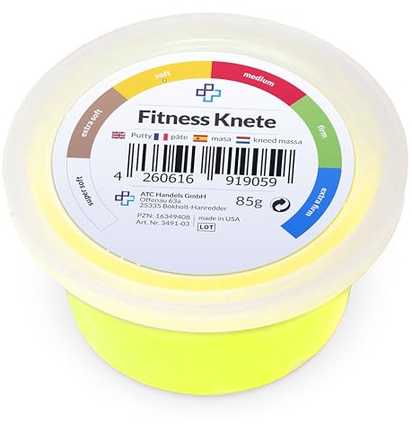 ATC Handels GmbH Therastar® Therapieknete 85 g – Handtrainer & Fingertrainer – Latexfrei, zur Unterstützung der Handbeweglichkeit
