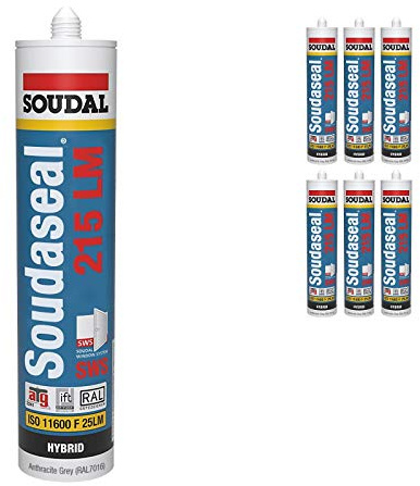 Soudal Soudaseal 215 LM SWS Sealant Low Mod Hybrid (6 Pack) - Anth Grey