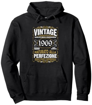 57° Compleanno 57 Anni Compleanno Uomo Vintage 1969 Regalo Felpa con Cappuccio