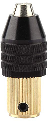 Portabrocas en Miniatura Autoajustable 0.3-3.4mm con Apertura 3.17mm y Varilla de Conexión de Latón para Amoladora (Diámetro del Agujero: 3,17 mm)