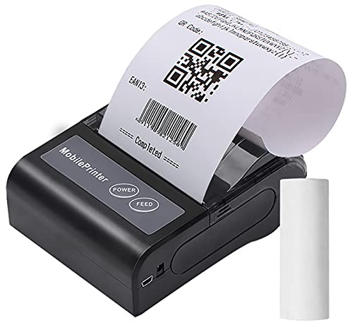 80 mm kabelloser BT Thermodrucker, Tragbarer persönlicher Rechnungsdrucker, Mini USB BT POS-Drucker, kompatibel mit Android/iOS/PC/Windows/Linux