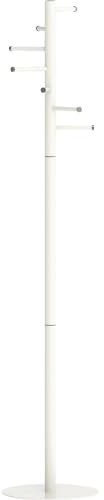 MAUL Garderobenständer MAULcaurus | stabile, platzsparende Standgarderobe | standfester Kleiderständer ideal für Eingangsbereiche, Büroräume oder zu Hause | Weiß glänzend