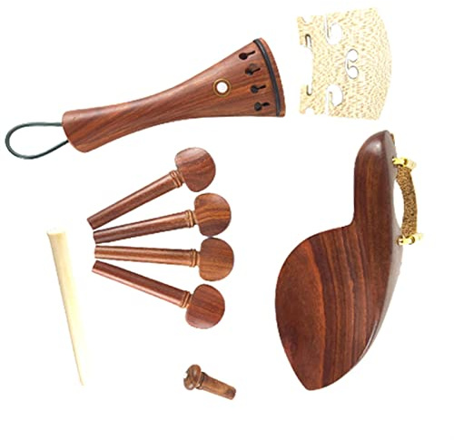 Anfänger Geige Zubehör Palisander Geigenstimmen Mit Steg Stimmstock Beschlagsatz 4/4 Zubehör Kinnhalter Saitenhalter Stachelwirbel