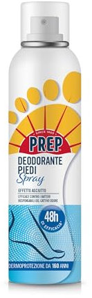 Prep, Spray Deodorante Piedi Antiodore, Deodorante Spray con Eucalipto e Mentolo, Sensazione di Freschezza e Benessere di Lunga Durata, Confezione da 150ml
