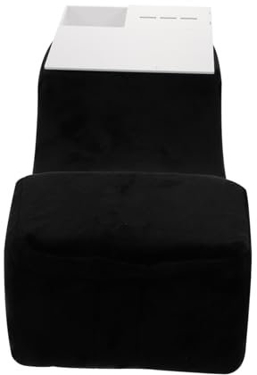 Cabilock U-förmiges Nackenstützkissen Schwarz für Wimpernverlängerung Flanell und Acryl Ergonomische Stütze für Nacken und Schultern