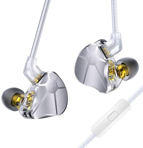 keephifi CCZ BC04 HiFi IEM In Ear Monitor, Auricolari In-Ear con 1BA e 1DD, Auricolari cablati da gioco leggeri, Cavo rimovibile 5N OFC per cantanti, Pin 2PIN-Z