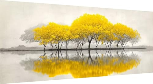 Qiaoqoo 5D Diamond Painting Baum, DIY Diamant Painting Bilder Landschaft, Diamand Painting Erwachsene Groß xxl, Kinder Diamant kunst Set mit Diamond Painting Zubehör, Home Wand Décor 125x50cm