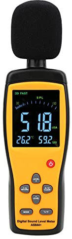 Fonometro Digitale con Funzione di Memorizzazione Dati Ampio Display LCD Registrazione Dati USB Scarica Stampa di Grafici di Campionamento in Tempo Reale per il Monitoraggio